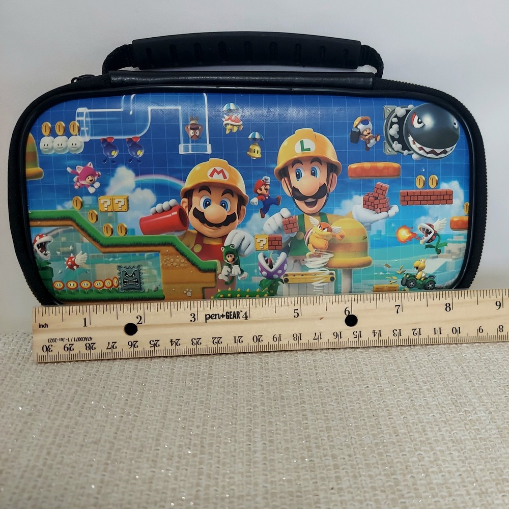 Nintendo Switch Carrying Case Traveler Deluxe Super Mario Maker 2 - Picture 9 of 10